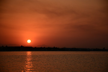 Beautiful sunset at the beach 