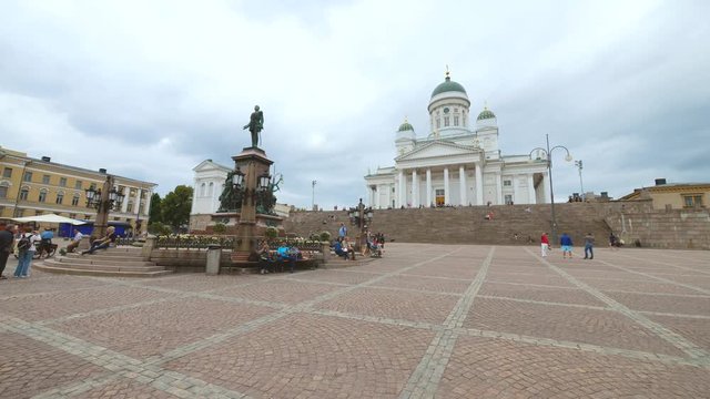 Helsinki Cathedral&nbsp;is the&nbsp;Finnish Evangelical Lutheran&nbsp;cathedral&nbsp;of the&nbsp;Diocese of Helsinki, located by the Senate square in&nbsp;Helsinki,&nbsp;Finland. It is a major landmark of the city.
