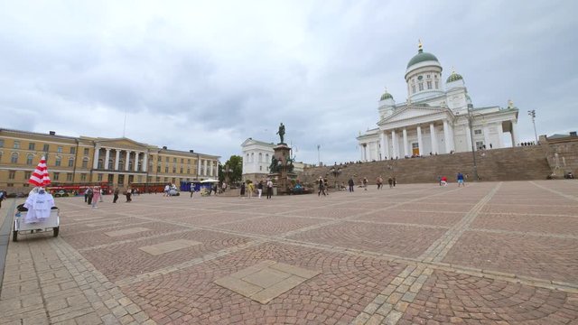 Helsinki Cathedral&nbsp;is the&nbsp;Finnish Evangelical Lutheran&nbsp;cathedral&nbsp;of the&nbsp;Diocese of Helsinki, located by the Senate square in&nbsp;Helsinki,&nbsp;Finland. It is a major landmark of the city.