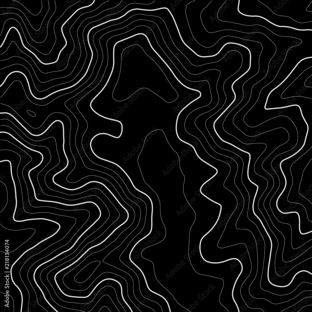 Poster topographic map background concept. topo contour map. geographic world topography map grid. line top