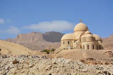 Church at eastern egyptian desert in St Paul monastery