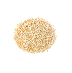 Quinoa on white background