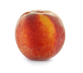 Fresh sweet peach on white background
