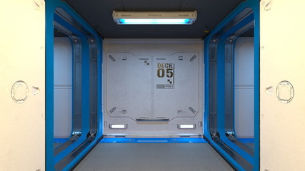 近代的建物の通路