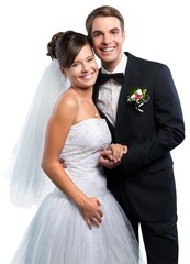 Portrait of a Smiling Wedding Couple