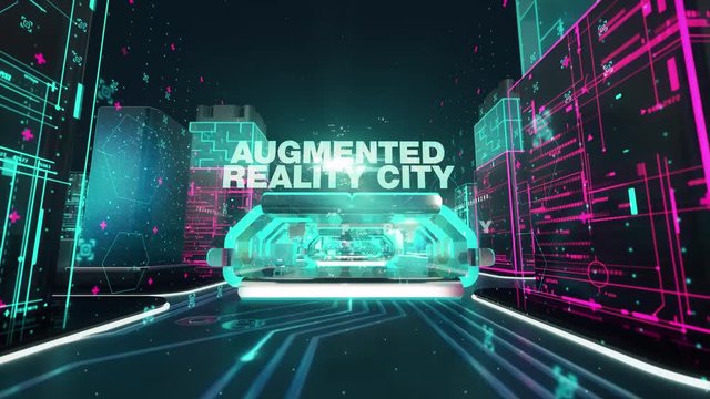 Augmented reality with digital technology concept