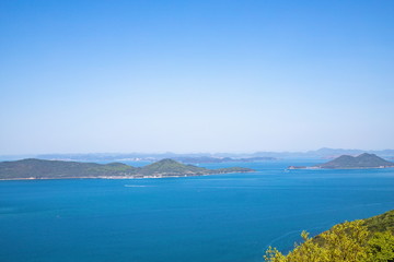 Landscape of the Seto Inland Sea(Yashima and islands),Shikoku,Japan