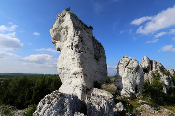 Limestone rocks in Poland, Ogrodzieniec Castel Poland