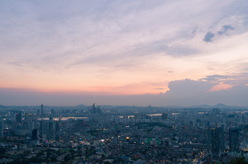 Obraz premium Sunset on Seoul
