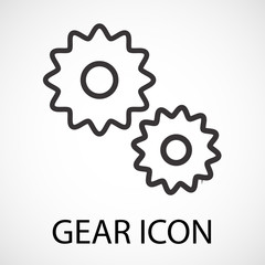 Simple gear icon, vector, illustration, eps file