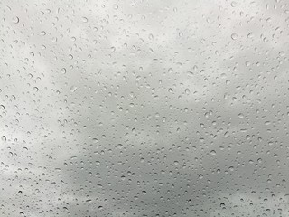 drop On the windshield After rain