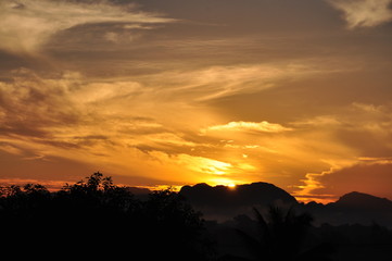 Sunrise in the morning with cloud 