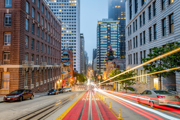 Light Trails on California Street - Powered by Adobe
