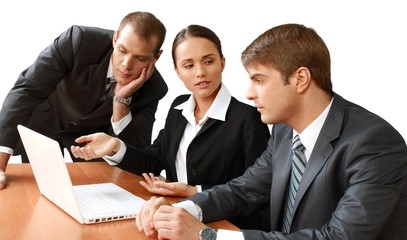 Business People at Work - Isolated