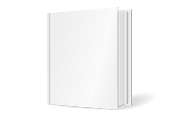 3D Vector mock up of standing book on white