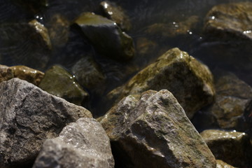 Rocks emerging from the lake 2