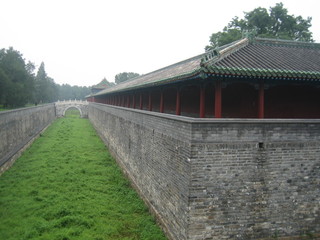 Moat outside of forbidden city in China