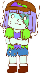 Halloween zombie girl