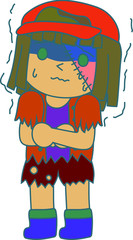 Halloween zombie girl