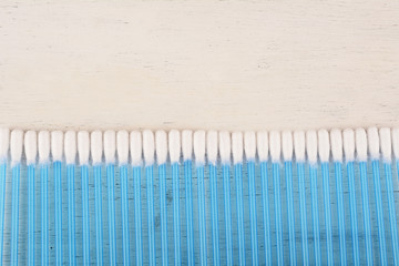 Close up view of stack of cotton buds