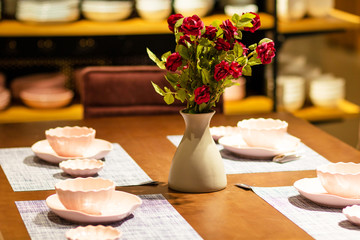 a bouquet flowers on the table