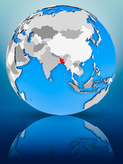 Bangladesh on political globe