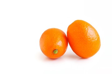 Fresh Juicy Kumquat on White Background