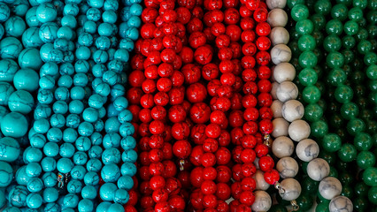 Colorful beads forms a necklace and sold as a souvenir.