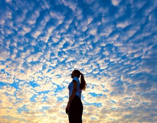 Woman at Dawn / Sunset © BillionPhotos.com