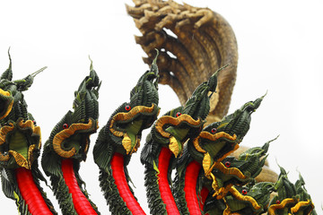 Naga statue isolated on white background