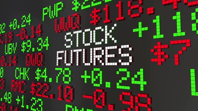 Stock Futures Early Trading Market Values Ticker Prices 3d Animation