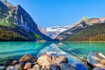 Lake Louise With Mount Victoria Glacier in Banff National Park