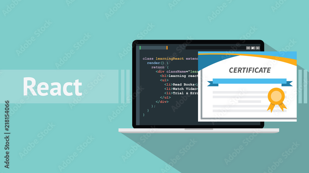 Aufkleber react native programming online learning certification school