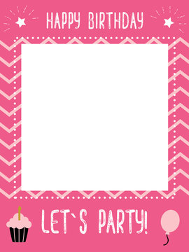 little girl s birthday photo booth props frame