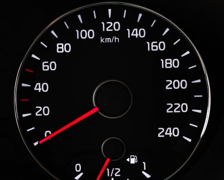 Closeup of a Speedometer