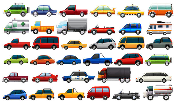 A set of road vehicles
