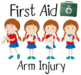 First aid arm injury