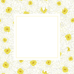 Obraz premium White Chrysanthemum Banner Card