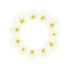 White Chrysanthemum Banner Wreath