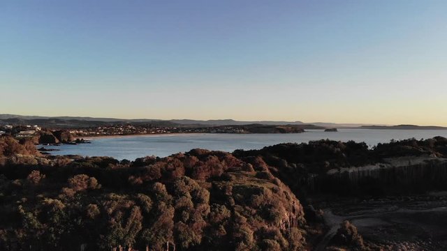 Drone footage over old quarry in South Coast of New South Wales, Australia.