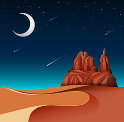 A desert landscape at night © blueringmedia