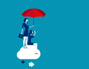 Business team with partnership and searching for investment . Concept business vector illustration. Team, corporate, Investors