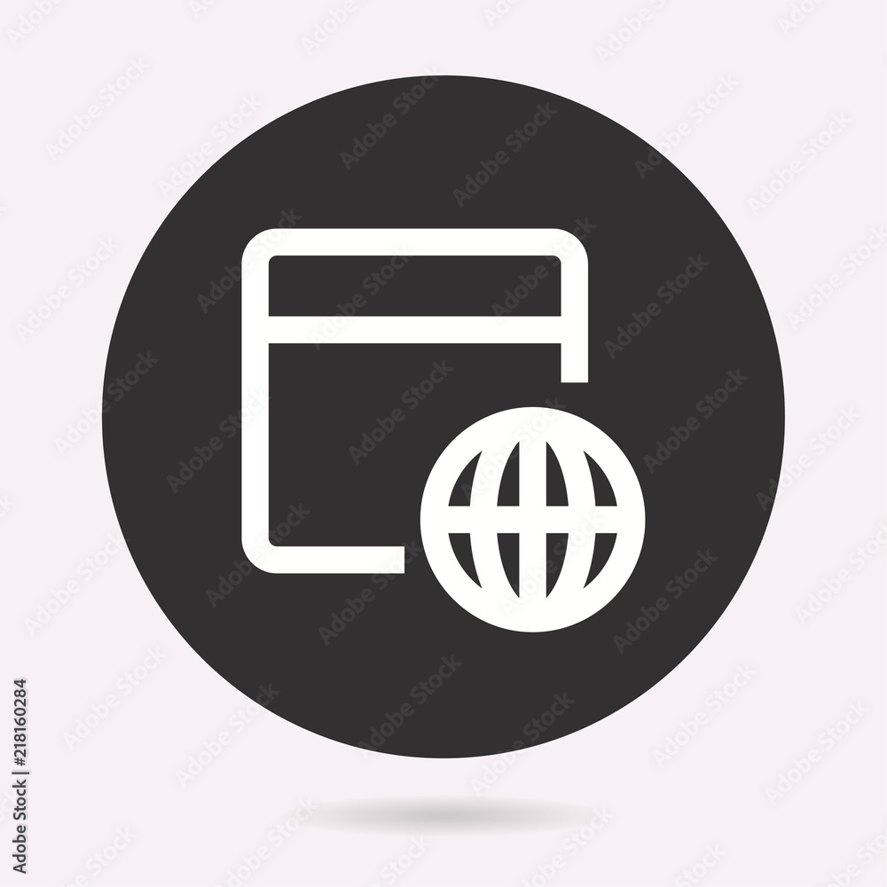 Poster browser - vector icon.
