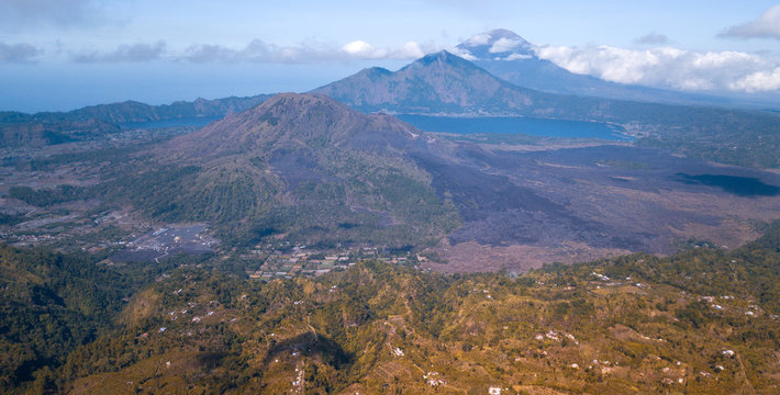 Batur volcano landscape,Bali island,Indonesia