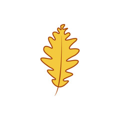 Simple Yellow Leaf Autumn Theme Cartoon Illustration Design