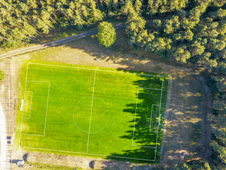 Spielfeld Fussball Birdview