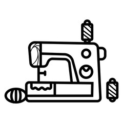 Sewing machine line icon