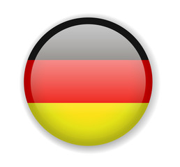 Germany flag. Round bright Icon on a white background