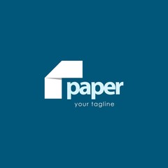 Paper Logo Vector Template Design Illustration