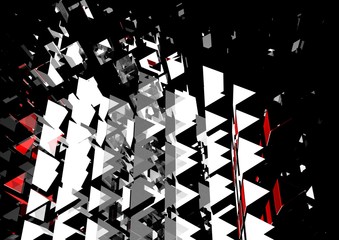 3d render abstract background. Geometry shapes that goes up and down. 